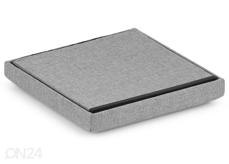 Пуф с ящиком, серый текстиль увеличить
