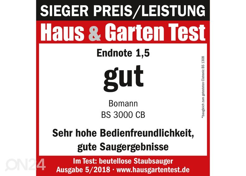 Пылесос Bomann BS3000CBR, красный увеличить