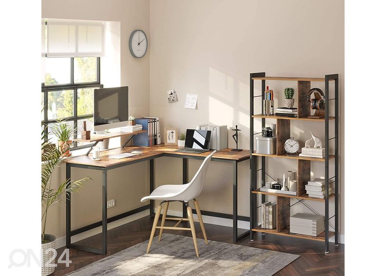 Рабочий стол, коричневый/чёрный увеличить