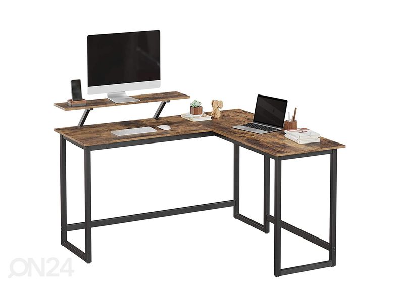 Рабочий стол, коричневый/чёрный увеличить