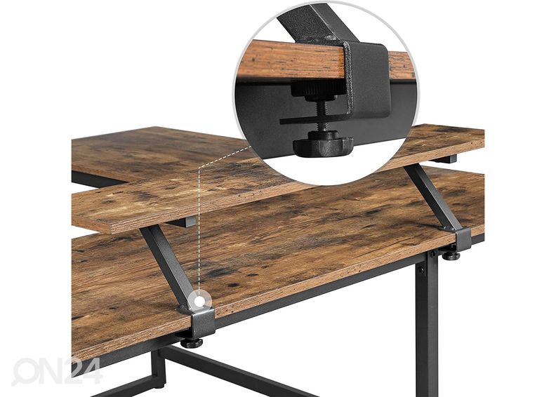 Рабочий стол, коричневый/чёрный увеличить