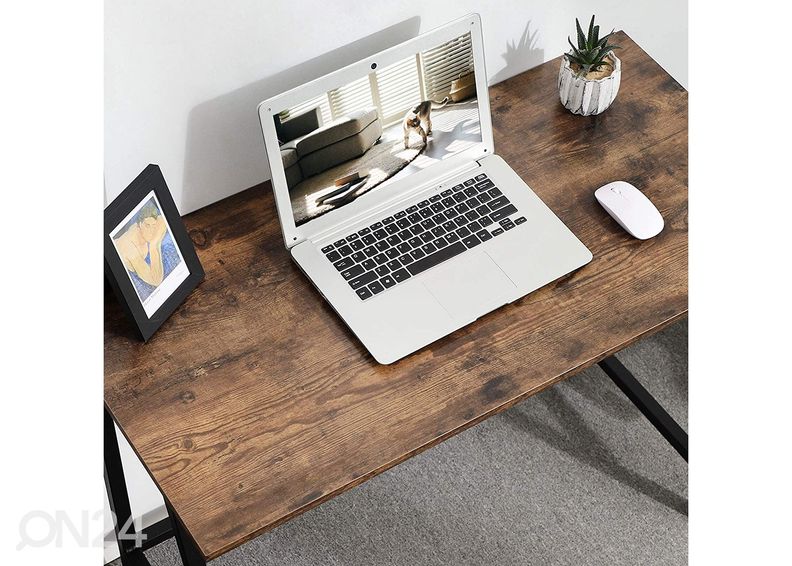 Рабочий стол, коричневый/чёрный увеличить