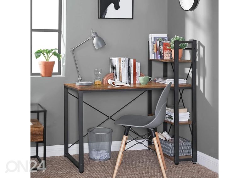 Рабочий стол, коричневый/чёрный увеличить