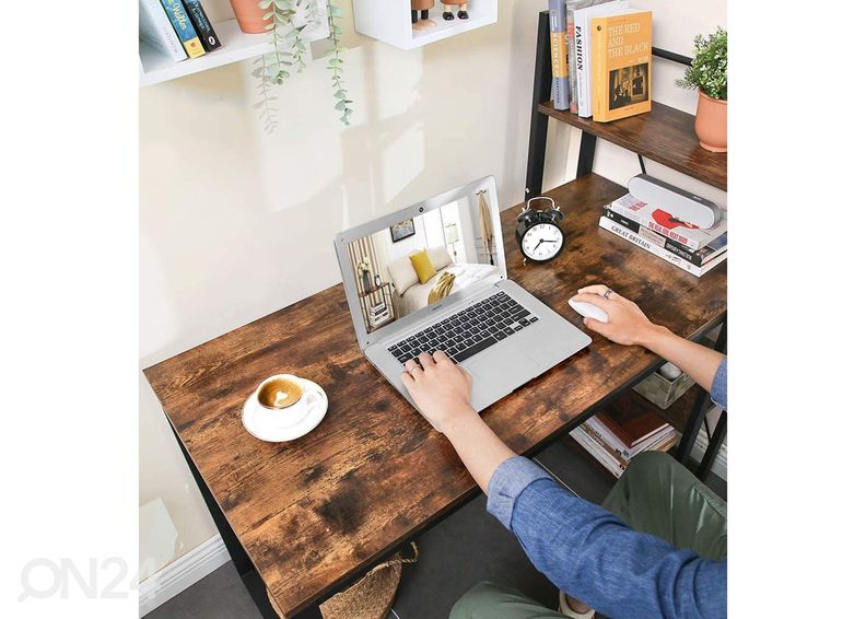 Рабочий стол, коричневый/чёрный увеличить