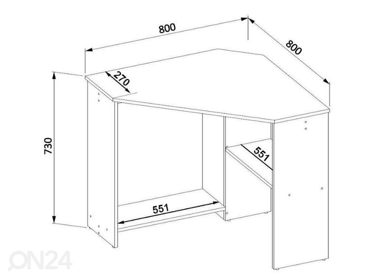 Рабочий стол 80x80 cm увеличить