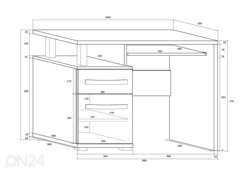 Рабочий стол Cloghroe 100 cm увеличить