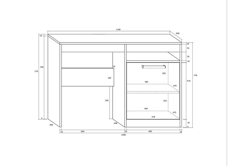 Рабочий стол Cobhy 110 cm увеличить