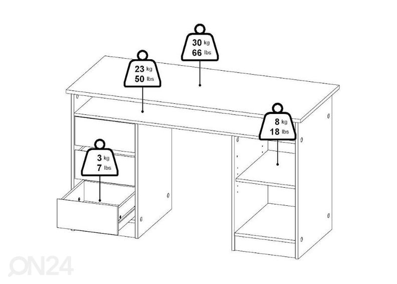 Рабочий стол Function 126 cm увеличить