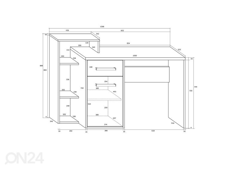 Рабочий стол Macroom 127 cm увеличить