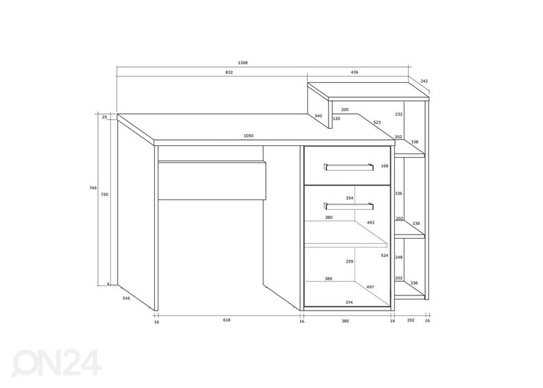Рабочий стол Macroom 127 cm увеличить