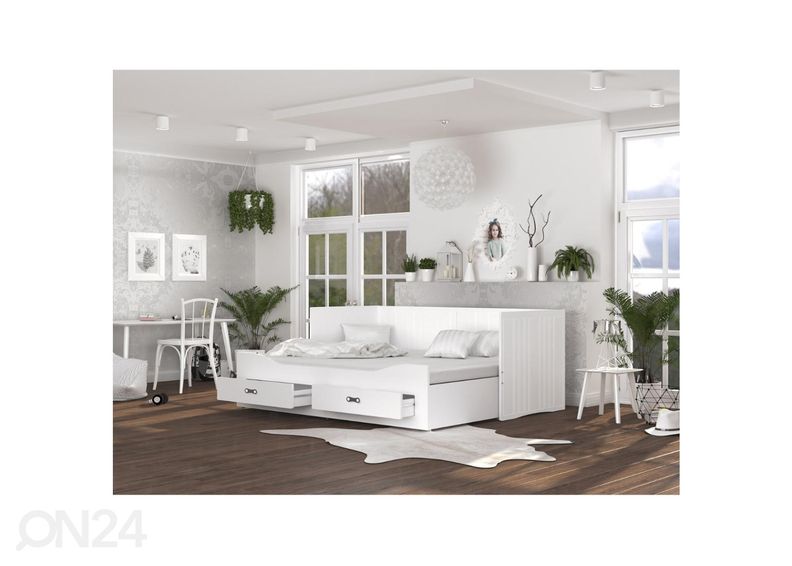 Раздвижная детская кровать 81/152x200 cm + матрас увеличить