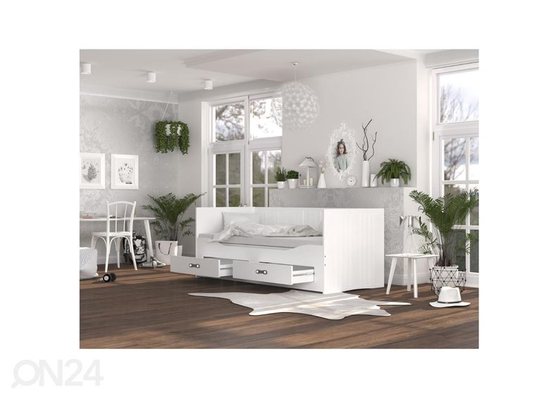 Раздвижная детская кровать 81/152x200 cm + матрас увеличить