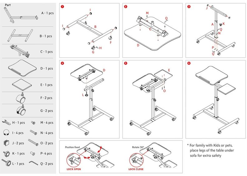 Регулируемый стол ноутбука Tatkraft Vanessa увеличить