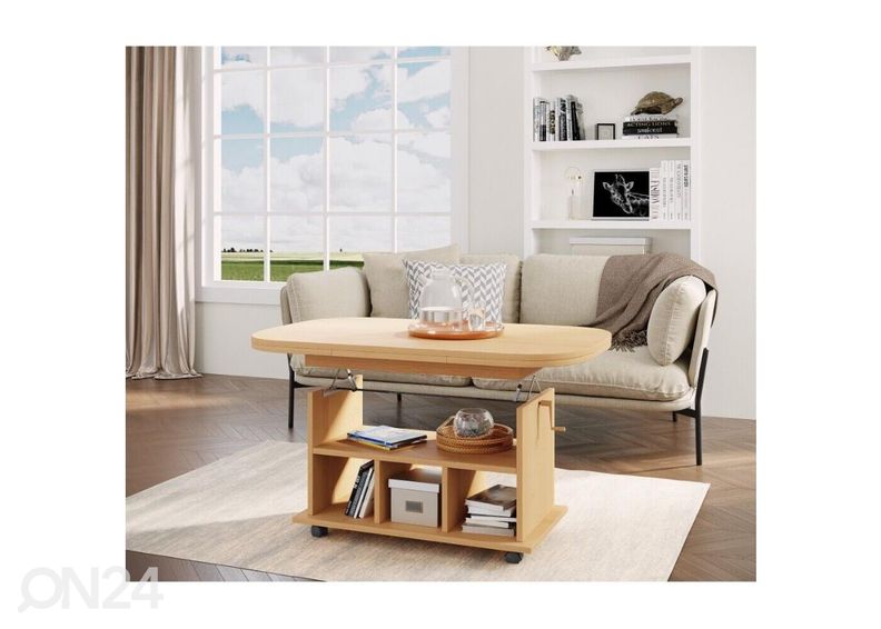 Регулирующийся журнальный стол Babsi, бук увеличить