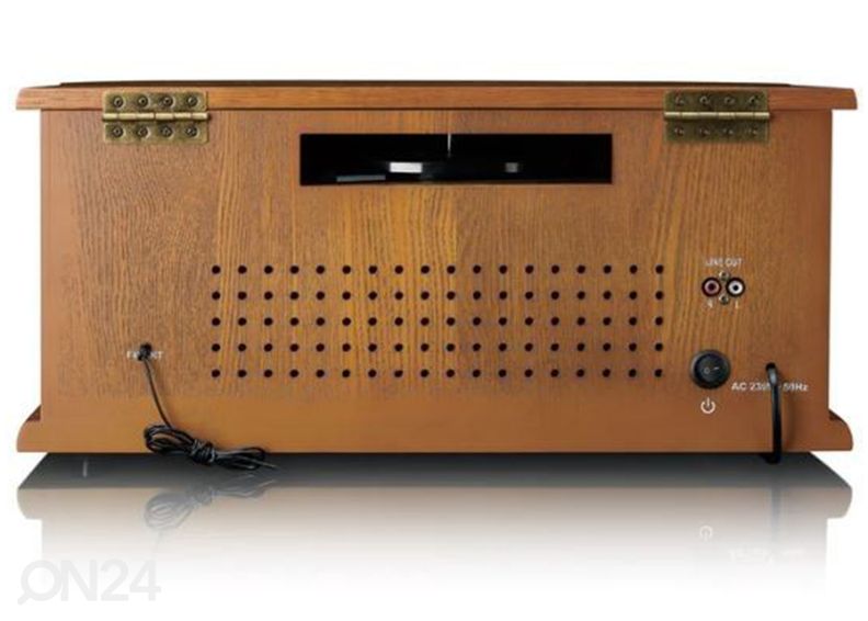 Ретро музыкальный центр с виниловыми пластинками и кассетным проигрывателем Lenco TCD2551WD увеличить