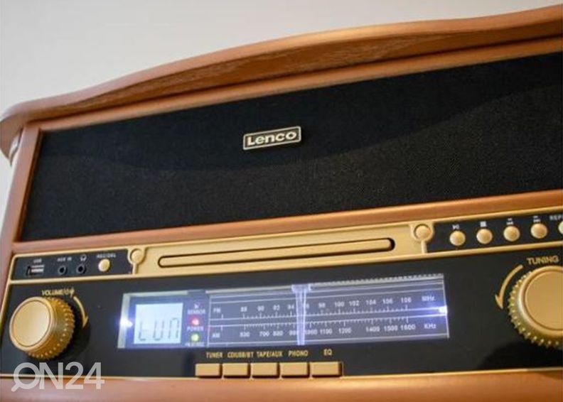Ретро музыкальный центр с виниловыми пластинками и кассетным проигрывателем Lenco TCD2551WD увеличить
