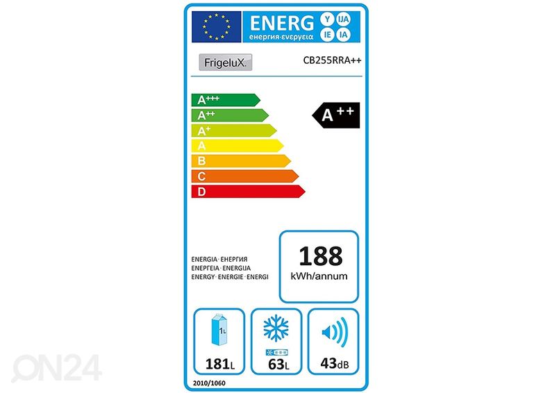 Ретро холодильник Frigelux CB255RRA, красный увеличить