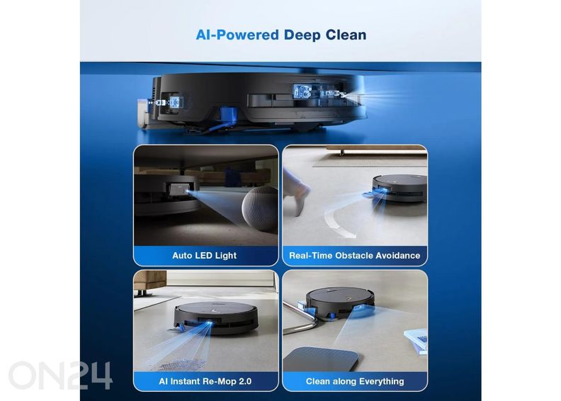 Робот-пылесос Ecovacs Deebot X9 PRO OMNI, влажная и сухая уборка, черный увеличить