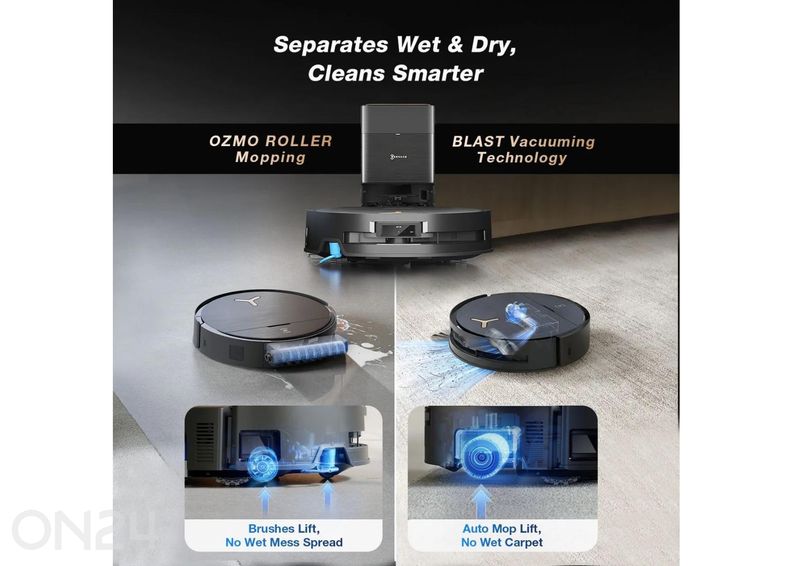 Робот-пылесос Ecovacs Deebot X9 PRO OMNI, влажная и сухая уборка, черный увеличить