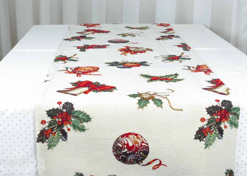 Рождественская салфетка из гобелена Holly 45x140 см увеличить