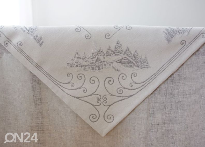 Рождественская скатерть из гобелена Chalet Lurex silver 100x100 cm увеличить