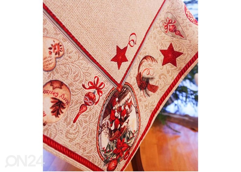 Рождественская скатерть из гобелена Santa Claus 100x100 cm увеличить