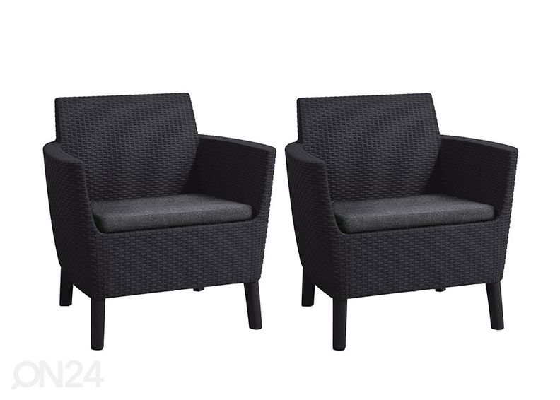 Садовое кресло Keter Salemo 2 шт, графит увеличить