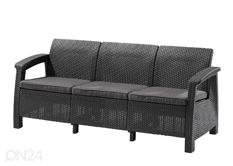 Садовый диван Keter Corfu, Loveseat 3-ne, графит увеличить