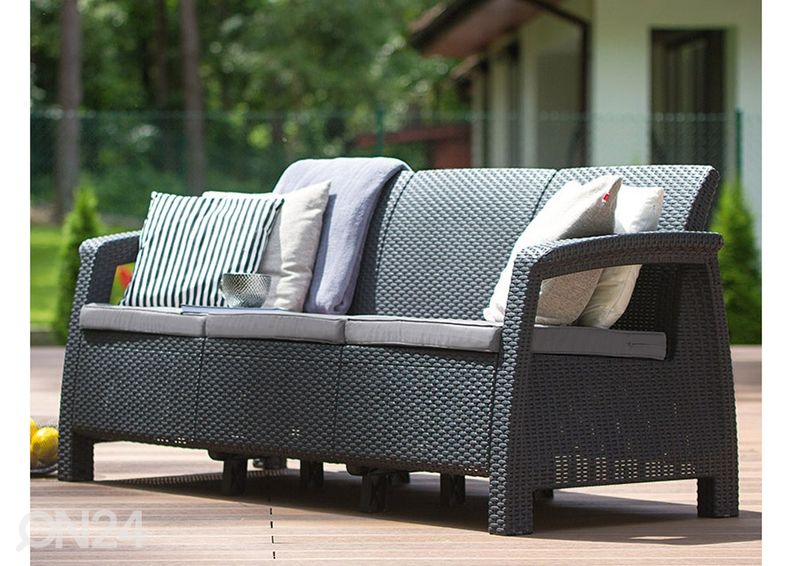 Садовый диван Keter Corfu, Loveseat 3-ne, графит увеличить