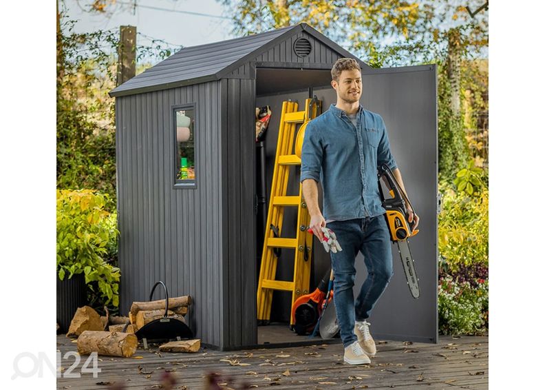 Садовый домик Keter Darwin 1,98 m², серый увеличить