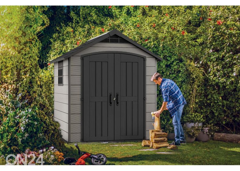 Садовый домик Premier 757, 4 м², серый увеличить