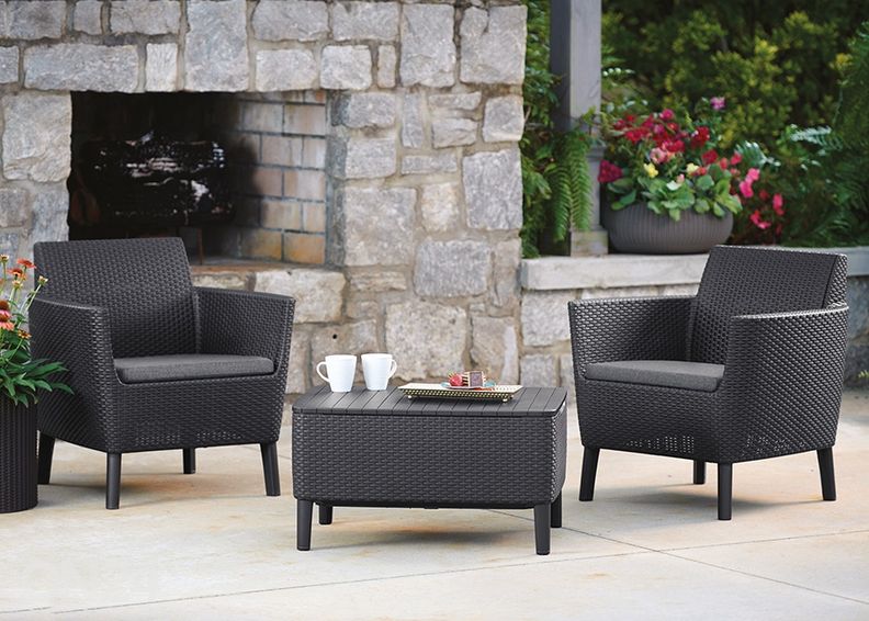 Садовый стол Keter Salemo, графит 56x76 см увеличить