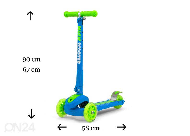 Самокат Magic сине-зеленый 3Вт увеличить