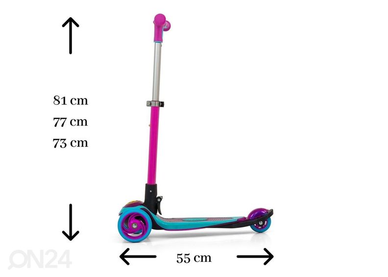 Самокат Micmax розовый 3Вт увеличить