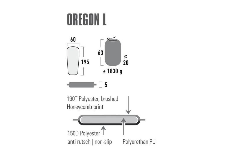 Самонадувающийся матрас oregon l светло-зеленый 195x60x5 см High Peak увеличить