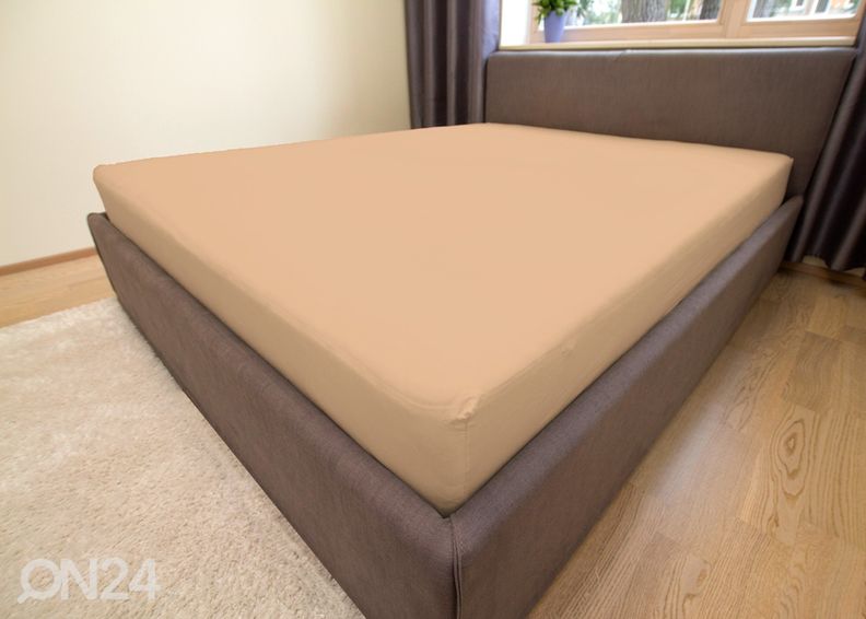 Сатиновая простынь на резинке 180x200 см увеличить