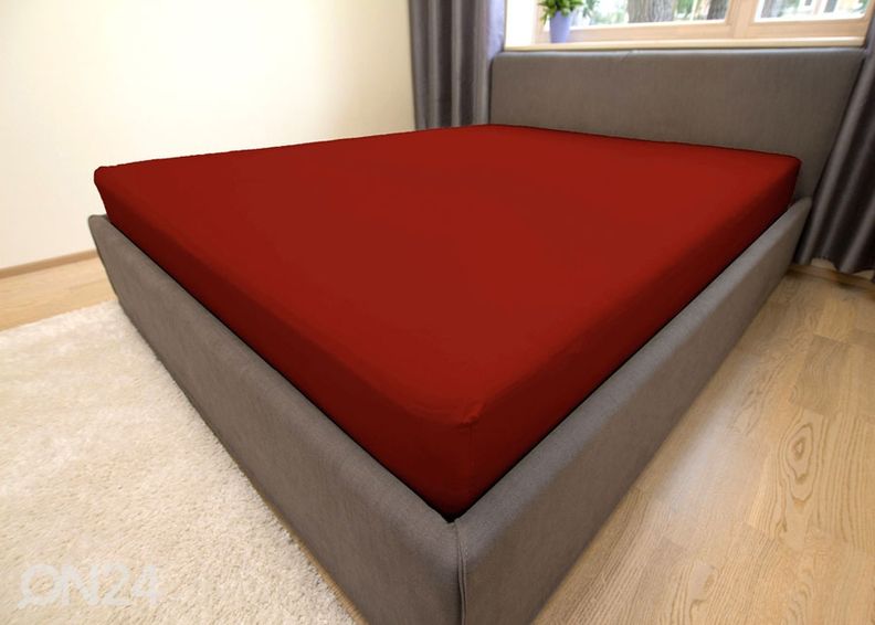 Сатиновая простынь на резинке 180x200 см увеличить