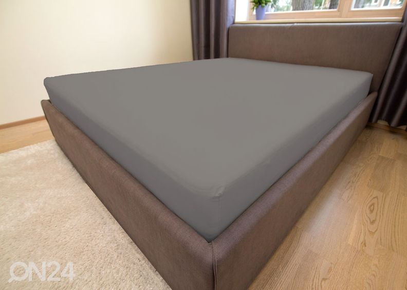 Сатиновая простынь на резинке 180x200 см увеличить