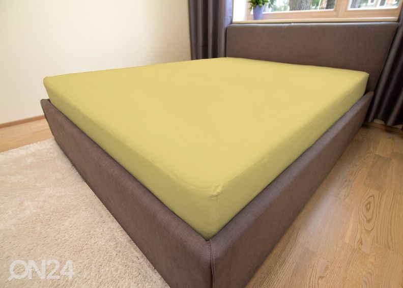 Сатиновая простынь на резинке 180x200 см увеличить