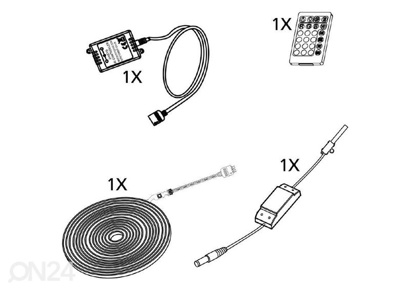 Светодиодная диммируемая световая лента с дистанционным управлением 5 м увеличить