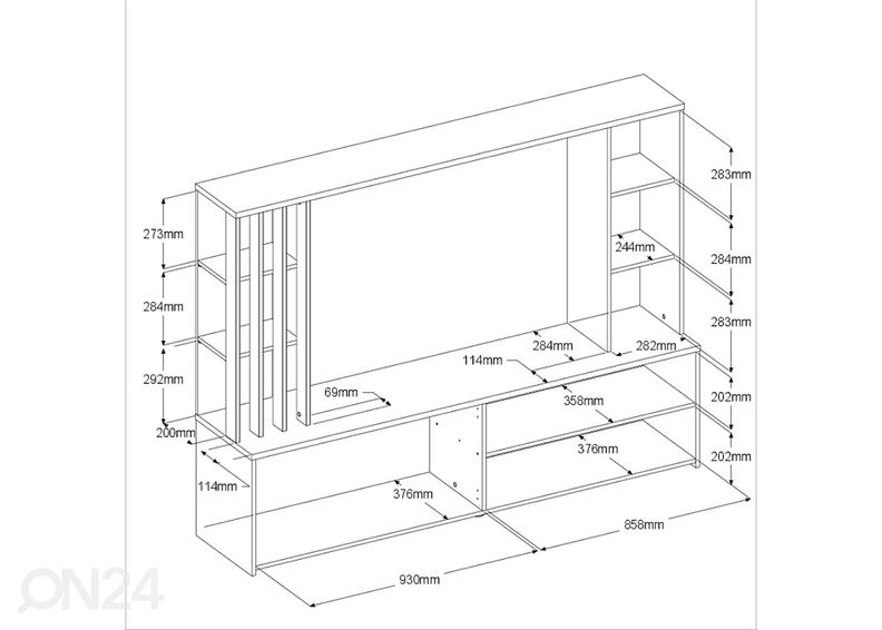 Секция / подставка под ТВ Shade 184 cm увеличить