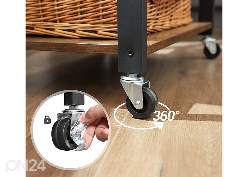 Сервировочный столик 60x40 cm, коричневый/чёрный увеличить