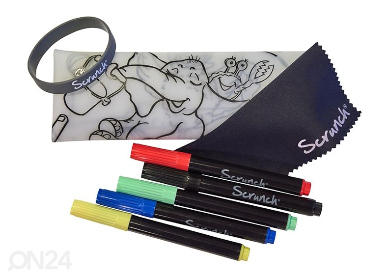 Силиконовый коврик для рисования Scrunch + 5 маркеров увеличить