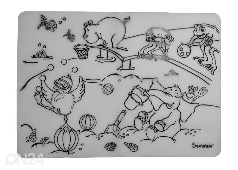 Силиконовый коврик для рисования Scrunch + 5 маркеров увеличить