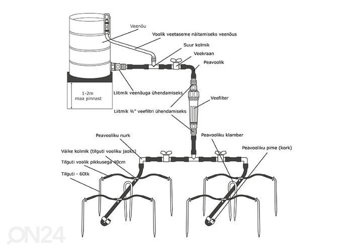 Система капельного полива Aquadrop, на 60 растений увеличить