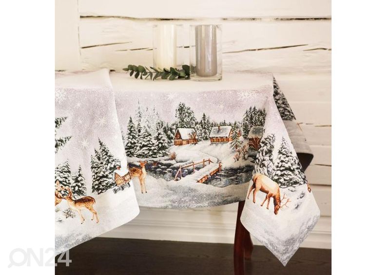 Скатерть гобеленовая Winter 100x100 см увеличить
