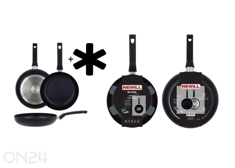 Сковорода Black Ceramic Ø 26 см + защита для сковороды, керамическая, для индукционных плит увеличить