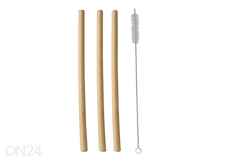 Соломинки для питья Bamboo 12 шт + щетка для очистки увеличить