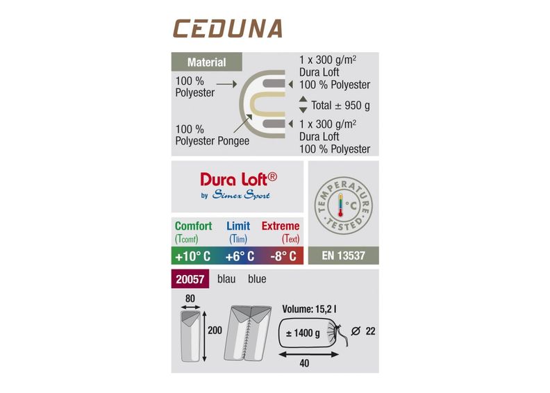 Спальный мешок ceduna синий High Peak увеличить