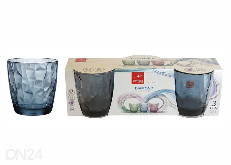 Стакан для напитков Bormioli Rocco Diamond Ocean 30 cl, 3 шт. увеличить